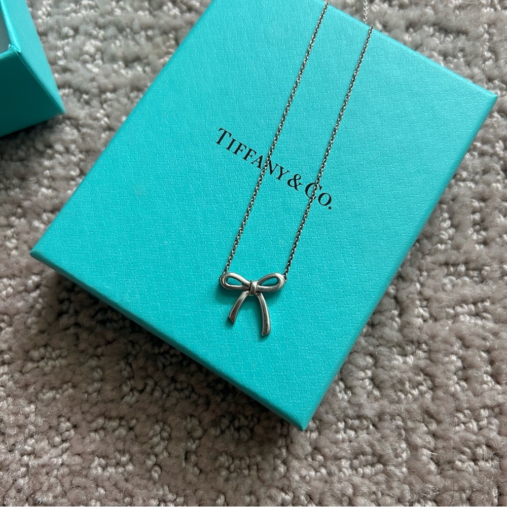 Tiffany & Co. Silver Bow Necklace